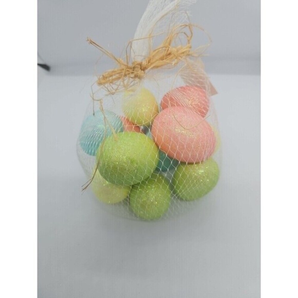 5 Pack - 12 Pastel‎ Glitter Plastic Easter Egg Vase Filler Spring Home Decor